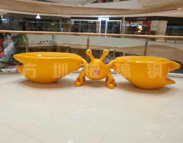 玻璃钢螃蟹休闲椅