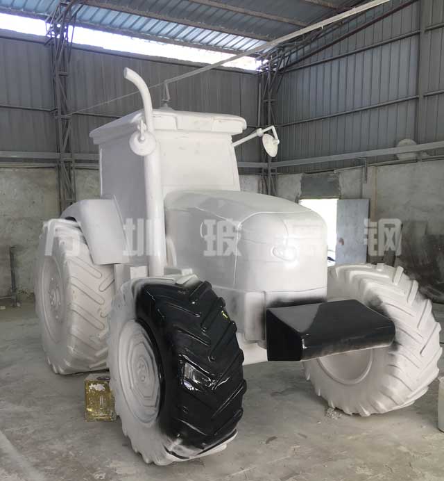 玻璃钢仿真车头雕塑 玻璃钢仿真车头雕塑