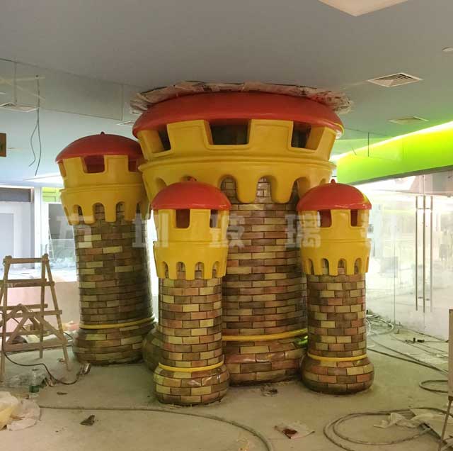 玻璃钢城堡造型雕塑