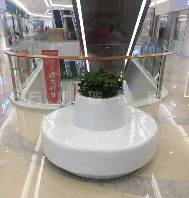 玻璃钢美陈休闲椅花盆 玻璃钢美陈休闲椅花盆