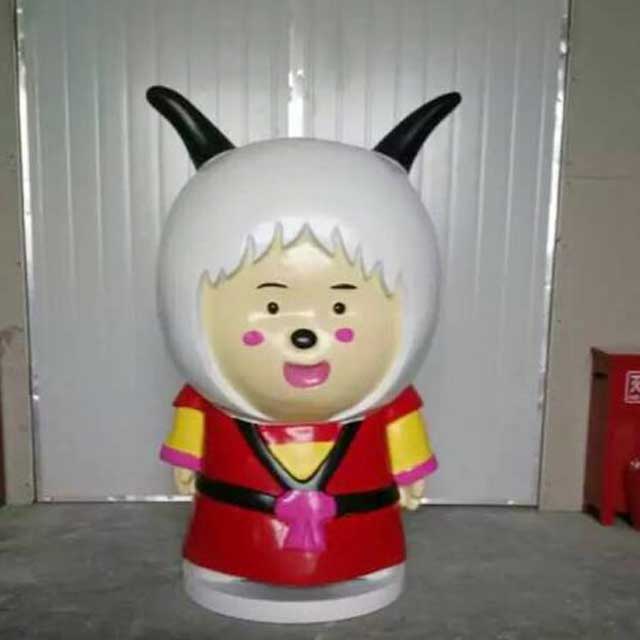 玻璃钢卡通美陈雕塑羊