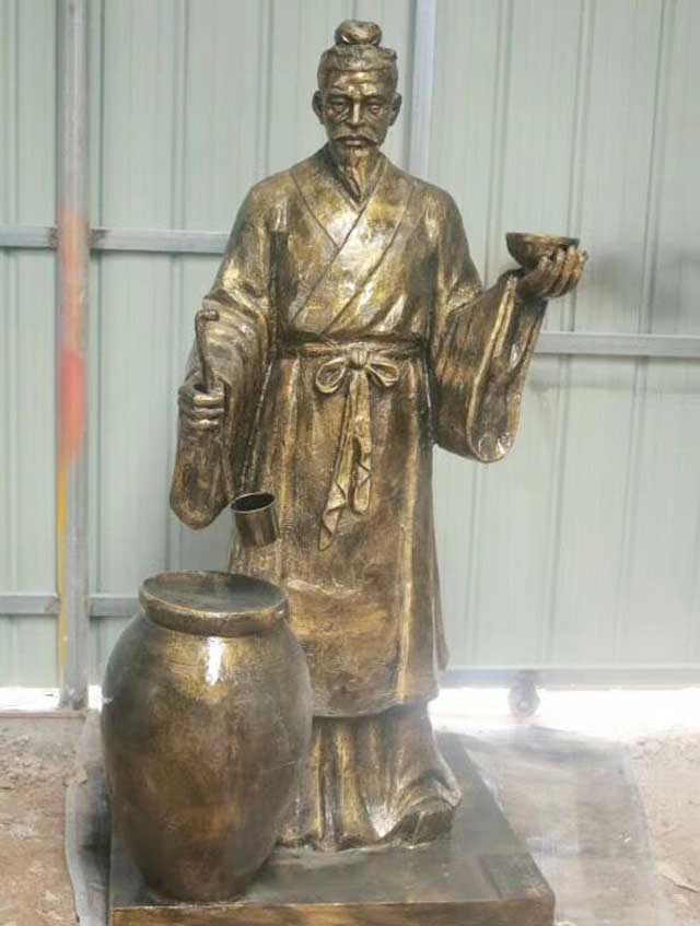 玻璃钢仿铜人物雕塑