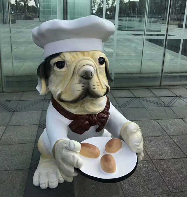 玻璃钢卡通狗雕塑 玻璃钢卡通狗雕塑