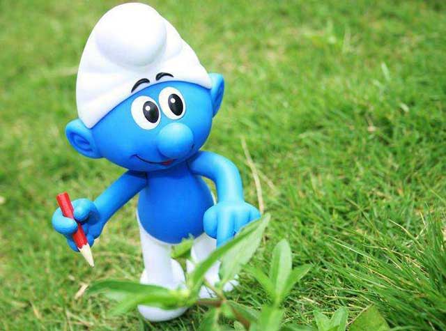 玻璃钢卡通雕塑蓝精灵 玻璃钢卡通雕塑蓝精灵