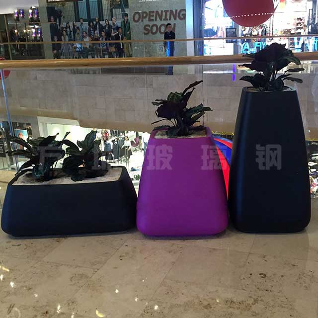 玻璃钢美陈组合花盆 玻璃钢美陈组合花盆