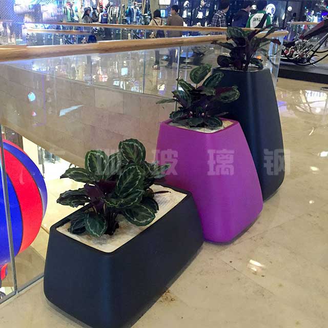 玻璃钢美陈组合花盆 玻璃钢美陈组合花盆