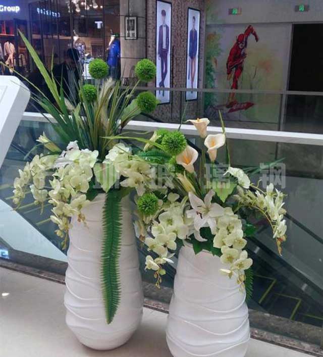 玻璃钢美陈组合花盆 玻璃钢美陈组合花盆