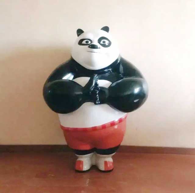 玻璃钢卡通雕塑熊猫 玻璃钢卡通雕塑熊猫