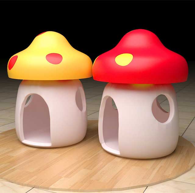 玻璃钢美陈雕塑蘑菇 玻璃钢美陈雕塑蘑菇