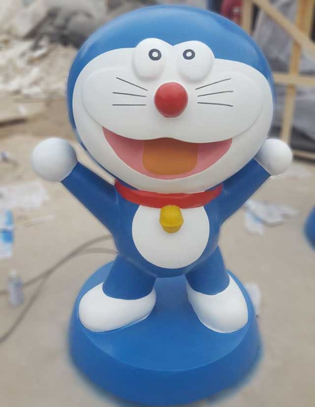 玻璃钢卡通猫雕塑 玻璃钢卡通猫雕塑