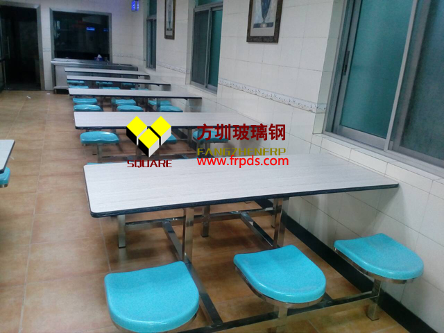 玻璃钢食堂餐桌椅