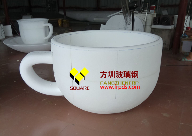 玻璃钢美陈咖啡杯