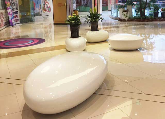 商场美陈装饰玻璃钢休闲椅