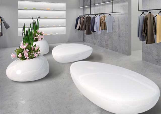 商店玻璃钢公共休闲座椅