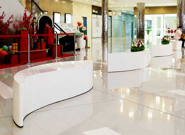 玻璃钢商场月亮弧形休闲椅