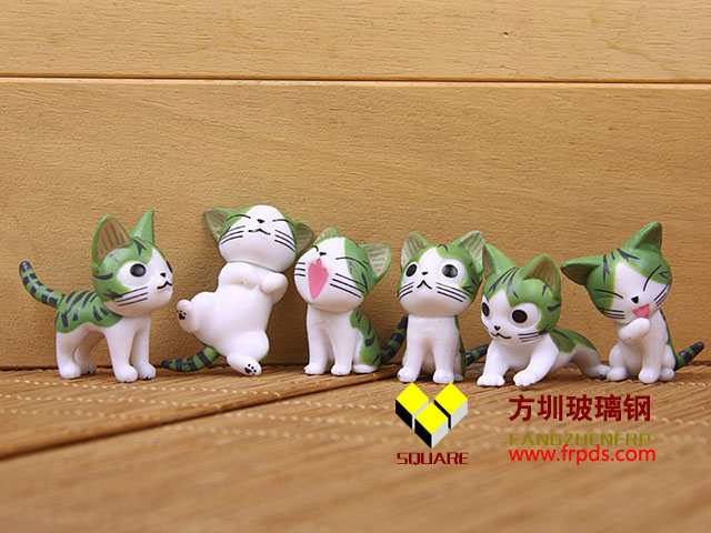 玻璃钢动物猫组合摆件雕塑