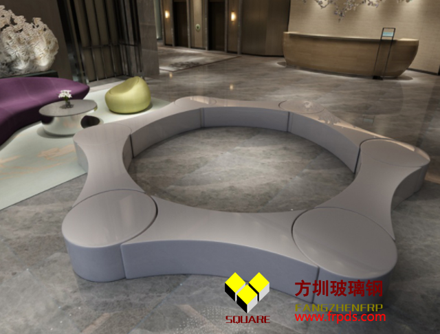 环形烤漆商场玻璃钢休闲椅