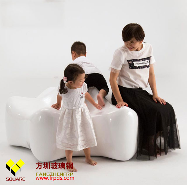 商场环保五人式玻璃钢休闲椅