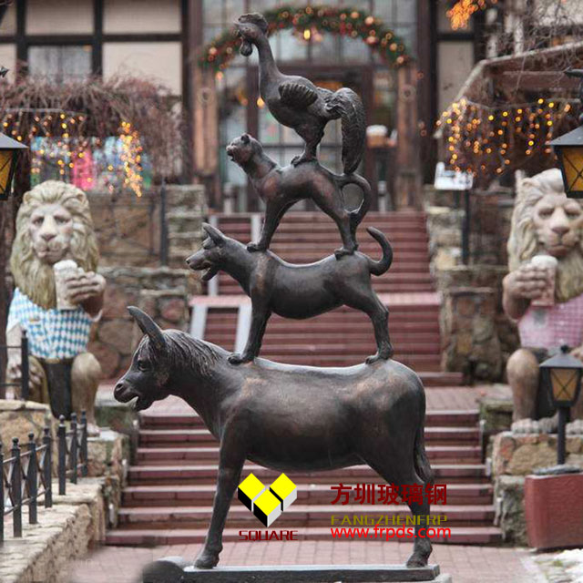 玻璃钢动物组合雕塑