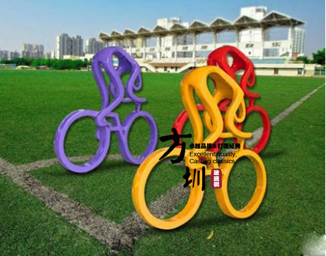 自行车玻璃钢城市雕塑