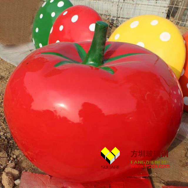 玻璃钢西红柿仿真雕塑