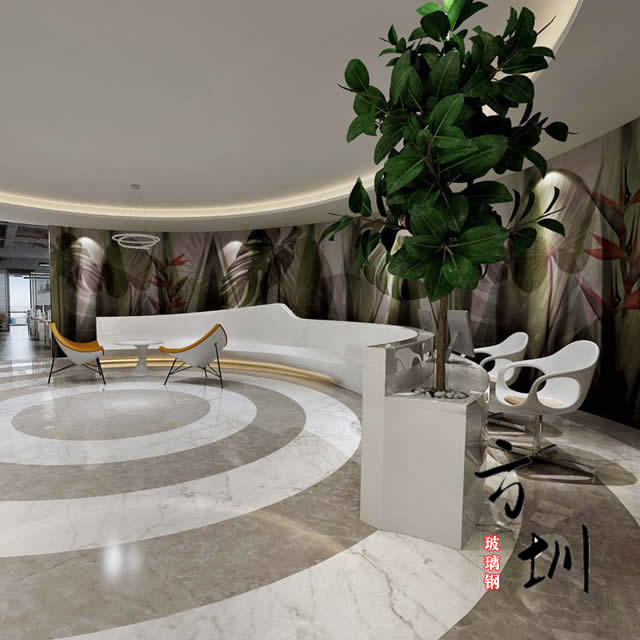 公司玻璃钢接待前台