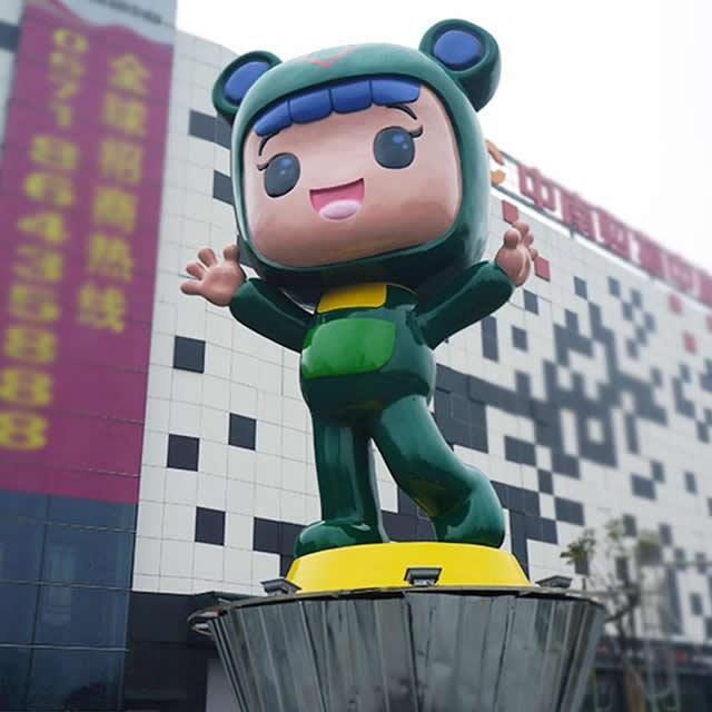 城市广场玻璃钢卡通人物雕塑
