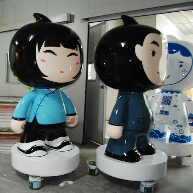 企业形象玻璃钢人物雕塑