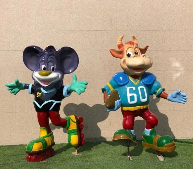 玻璃钢卡通十二生肖雕塑