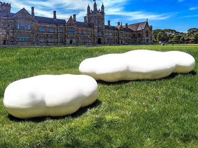 玻璃钢云朵休闲座椅雕塑