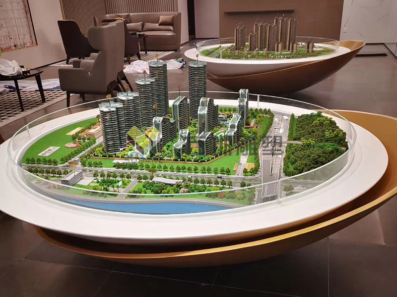地产行业玻璃钢新房展示台模型