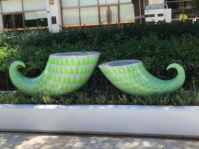 园林景观玻璃钢贝壳雕塑像