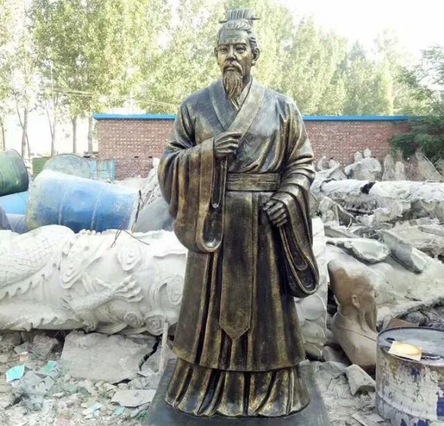 仿铜古代名人玻璃钢名人雕塑