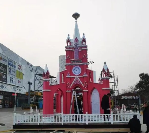 大型玻璃钢城堡雕塑