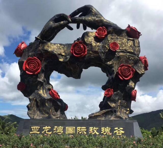 仿铜爱情主题玻璃钢情定终生雕塑