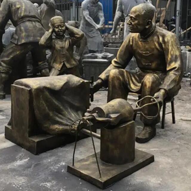 玻璃钢蹦爆米花雕塑小品