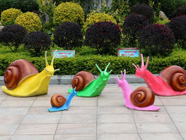 园林景观玻璃钢蜗牛雕塑
