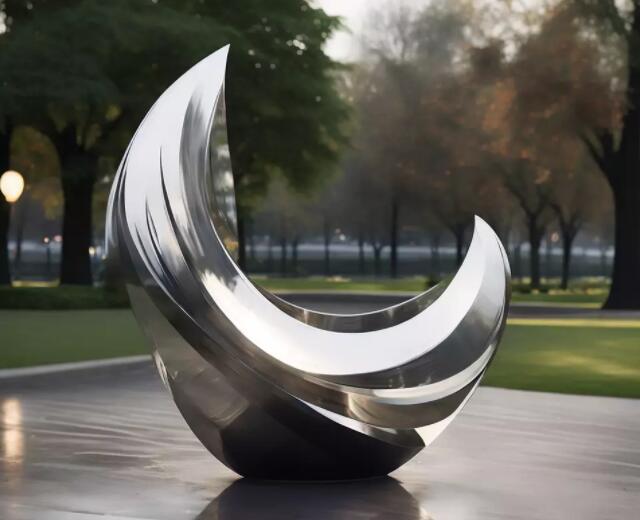 不锈钢月亮雕塑的应用