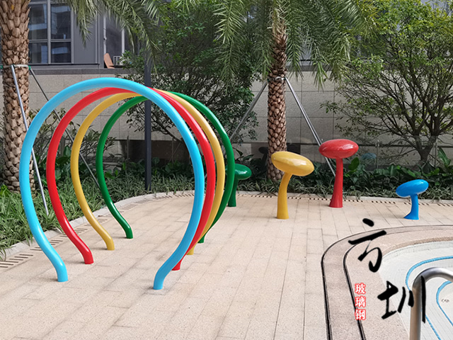 抽象玻璃钢蘑菇装饰雕塑