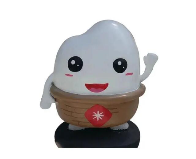 玻璃钢卡通大米粒形象雕塑