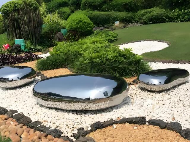 不锈钢鹅卵石雕塑设计