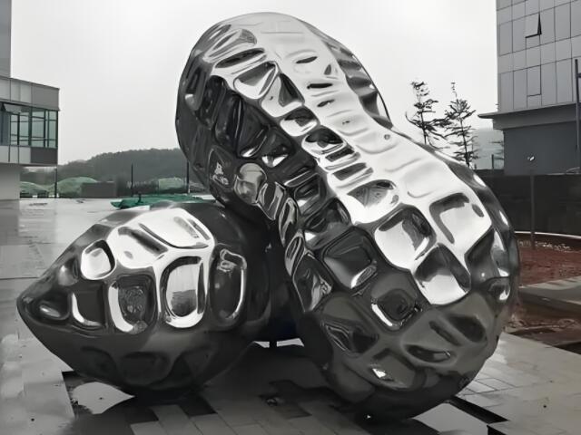 城市景观广场不锈钢好事花生雕塑