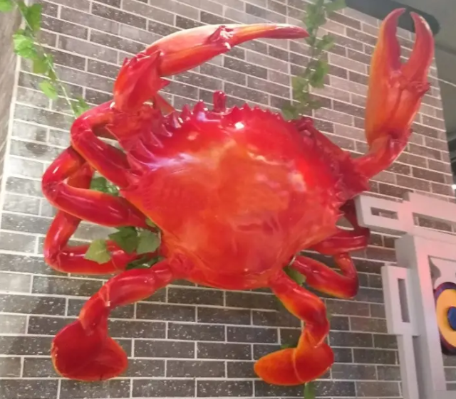 玻璃钢螃蟹海洋小动物雕塑