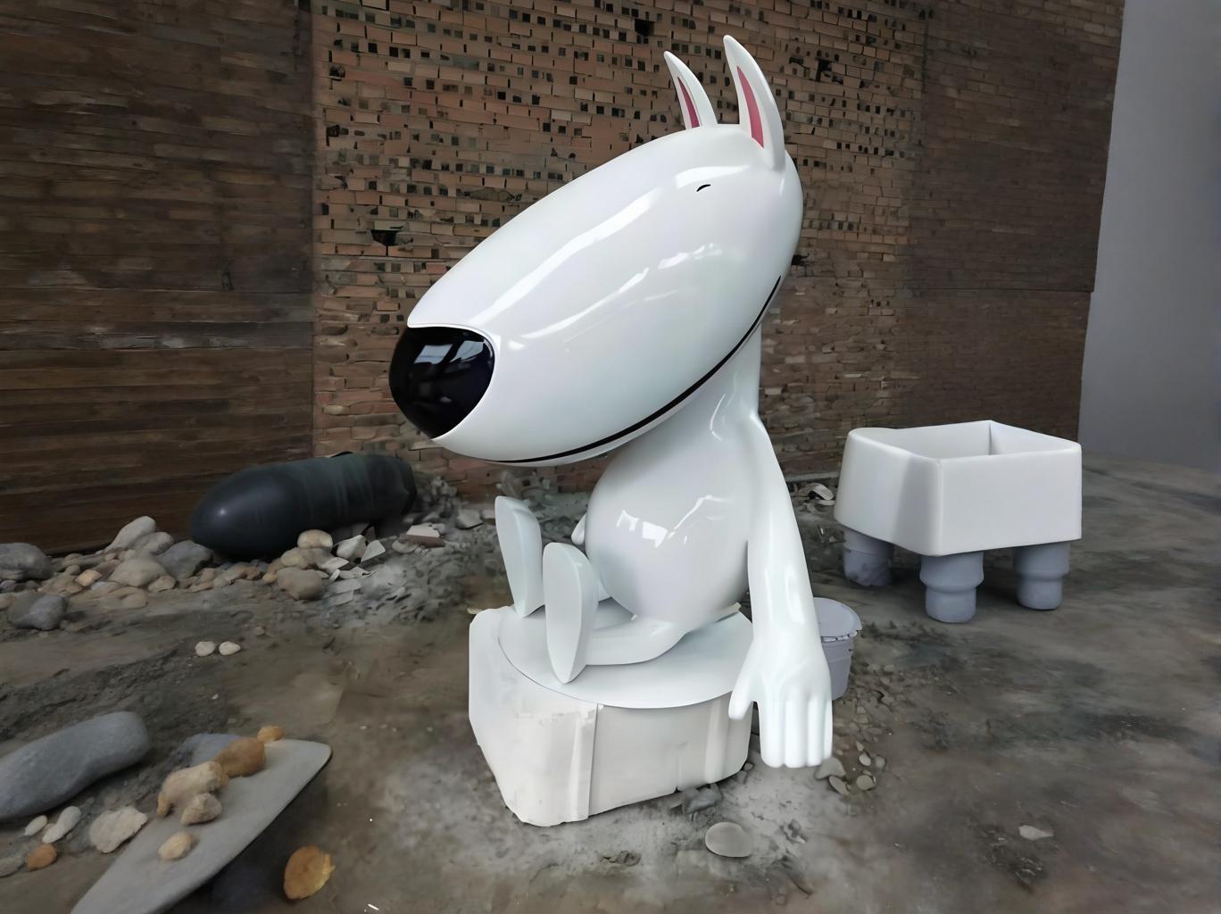 玻璃钢机器狗雕塑科技与艺术的跨时空对话