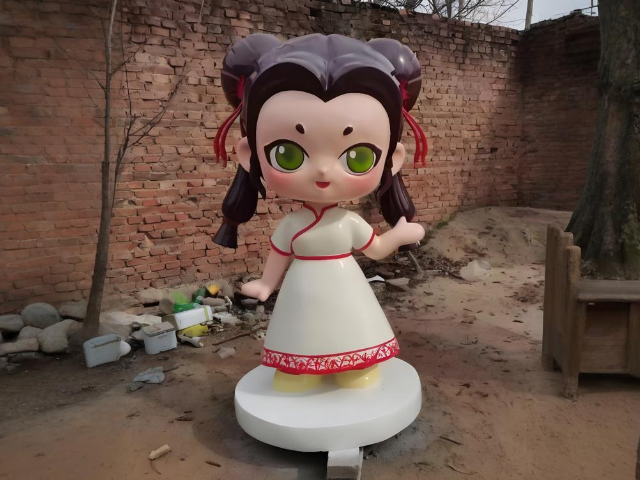 玻璃钢小女孩卡通雕塑城市空间中的治愈系艺术符号