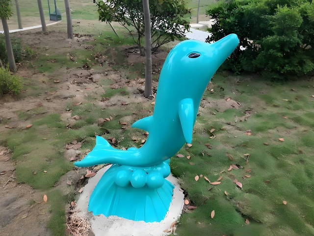玻璃钢卡通海豚雕塑,为空间注入海洋的奇幻魅力