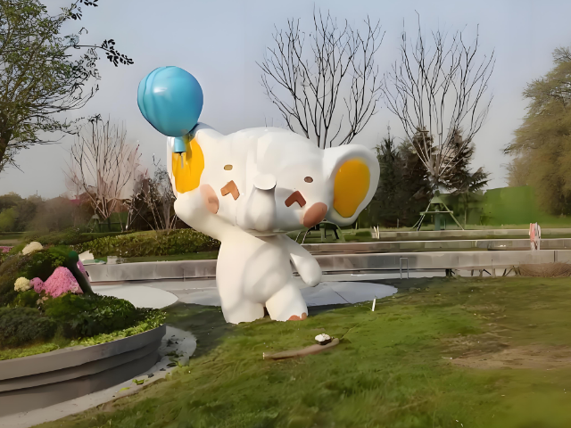 户外公园卡通玻璃钢大象雕塑，点亮公共空间的魔法艺术