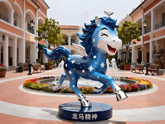 为烈马铸魂玻璃钢雕塑中的时光传奇