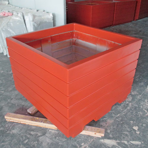 户外方形仿木玻璃钢花箱