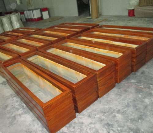 方形仿木纹玻璃钢花槽